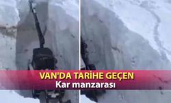 Van'da tarihe geçen kar manzarası