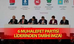 6 muhalefet partisi liderinden tarihi imza! 