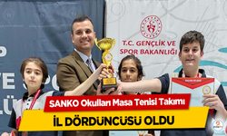 SANKO Okulları Masa Tenisi Takımı İl Dördüncüsü Oldu