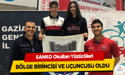 SANKO Okulları Yüzücüleri Bölge Birincisi ve Üçüncüsü Oldu