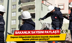 Deprem bölgesindeki binaların kaçında oturulabilir, kaçının yıkılması gerekiyor? Bakanlık sayısını paylaştı