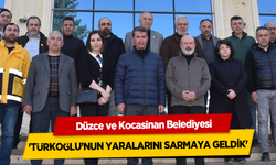 Düzce ve Kocasinan Belediyesi 'Türkoğlu’nun Yaralarını sarmaya geldik'