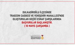 Geçici çarşılarda başvurular başladı!