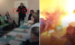 Kan donduran görüntüler! El bombasıyla odayı havaya uçurdu