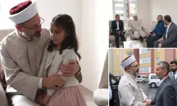 Diyanet İşleri Başkanı Erbaş, 6 Şubat depreminde vefat eden imam hatibin ailesini ziyaret etti