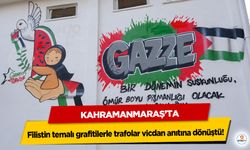 Kahramanmaraş’ta Filistin temalı grafitilerle trafolar vicdan anıtına dönüştü!