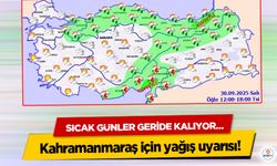 Kahramanmaraş için yağış uyarısı! Sıcak Günler Geride Kalıyor…