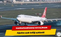 Kahramanmaraş Havalimanı Ağustos uçak trafiği açıklandı!