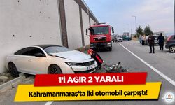 Kahramanmaraş’ta iki otomobil çarpıştı! 1’i Ağır 2 Yaralı