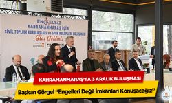 Kahramanmaraş’ta 3 Aralık Buluşması: Başkan Görgel “Engelleri Değil İmkânları Konuşacağız”