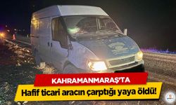 Kahramanmaraş’ta hafif ticari aracın çarptığı yaya öldü!