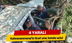 Kahramanmaraş’ta ticari araç kanala uçtu: 4 yaralı