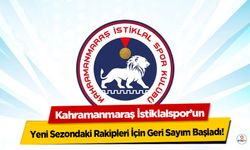 Kahramanmaraş İstiklalspor’un Yeni Sezondaki Rakipleri İçin Geri Sayım Başladı!