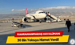Kahramanmaraş Havalimanı 30 Bin Yolcuya Hizmet Verdi!