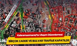 Kahramanmaraş’ta Ulaşım Düzenlemesi: Birçok cadde ve bulvar trafiğe kapatıldı!