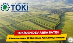 TOKİ’den dev arsa satışı: Kahramanmaraş ve 45 İlde 343 Arsa Açık Artırmayla Satılacak!