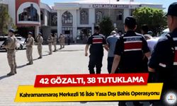 Kahramanmaraş Merkezli 16 İlde Yasa Dışı Bahis Operasyonu: 42 gözaltı, 38 tutuklama