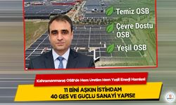 Kahramanmaraş OSB’de Hem Üretim Hem Yeşil Enerji Hamlesi: 11 Bini Aşkın İstihdam, 40 Ges Ve Güçlü Sanayi Yapısı