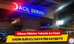 Göksun-Elbistan Yolunda Acı Kaza! Kadın Sürücü Olay Yerinde Hayatını Kaybetti