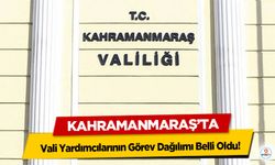 Kahramanmaraş'ta Vali Yardımcılarının Görev Dağılımı Belli Oldu