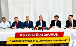 Ksü Rektörü Okumuş: “Hedefimiz Türkiye’nin İlk 50 Üniversitesi Arasına Girmek”