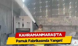 Kahramanmaraş’ta Pamuk Fabrikasında Yangın!