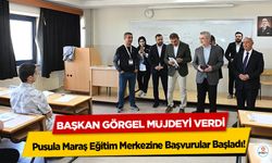 Başkan Görgel Müjdeyi Verdi; Pusula Maraş Eğitim Merkezine Başvurular Başladı!