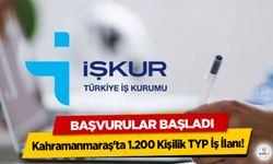 Kahramanmaraş'ta 1.200 Kişilik TYP İş İlanı: Başvurular Başladı