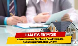 Kahramanmaraş Büyükşehir Belediyesi’nden Dulkadiroğlu’nda Satılık 12 Konut: İhale 6 Ekim’de