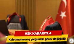 HSK Kararıyla Kahramanmaraş yargısında görev değişikliği
