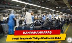 Kahramanmaraş Tekstil İhracatında Türkiye Dördüncüsü Oldu