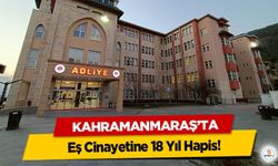 Kahramanmaraş’ta Eş Cinayetine 18 Yıl Hapis!
