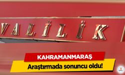 Kahramanmaraş araştırmada sonuncu oldu!