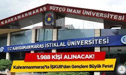 Kahramanmaraş’ta İŞKUR’dan Gençlere Büyük Fırsat: 1.988 kişi alınacak!