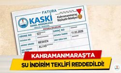 Kahramanmaraş’ta Su İndirim Teklifi Reddedildi!