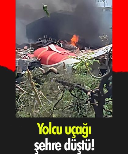 Yolcu uçağı şehre düştü!