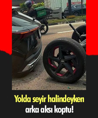 Yolda seyir halindeyken arka aksı koptu!