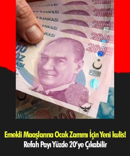 Emekli Maaşlarına Ocak Zammı İçin Yeni kulis! Refah Payı Yüzde 20’ye Çıkabilir