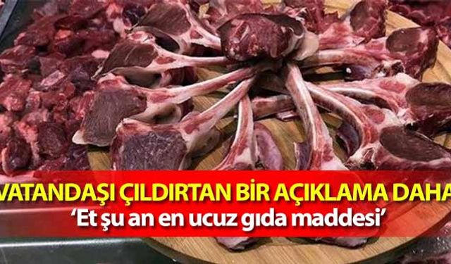 Vatandaşı çıldırtan bir açıklama daha! ‘Et şu an en ucuz gıda maddesi’