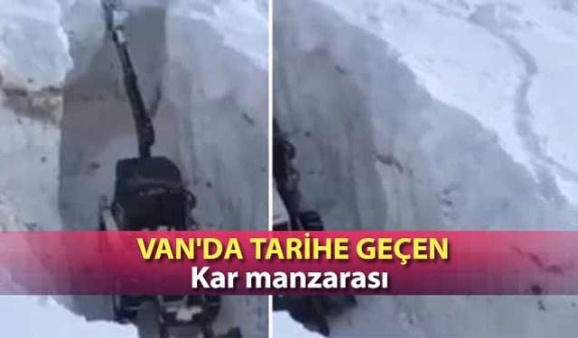 Van'da tarihe geçen kar manzarası