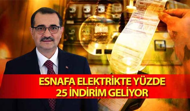 Esnafa elektrikte yüzde 25 indirim geliyor