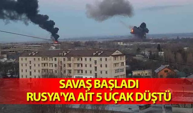 Rusya'ya Ait 5 Uçak Düştü, Saldırılarda 8 Ukraynalı Öldü