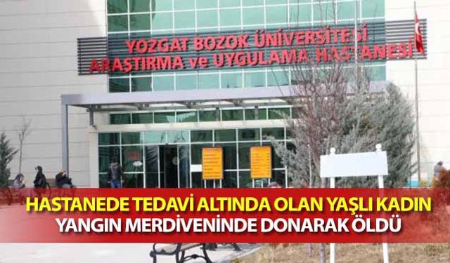 Hastanede Tedavi Altında Olan Yaşlı Kadın Yangın Merdiveninde Donarak Öldü