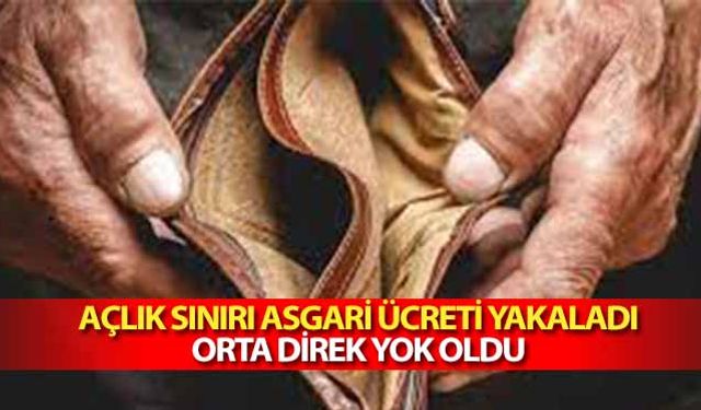 Açlık Sınırı Asgari Ücreti Yakaladı, Orta Direk Yok Oldu