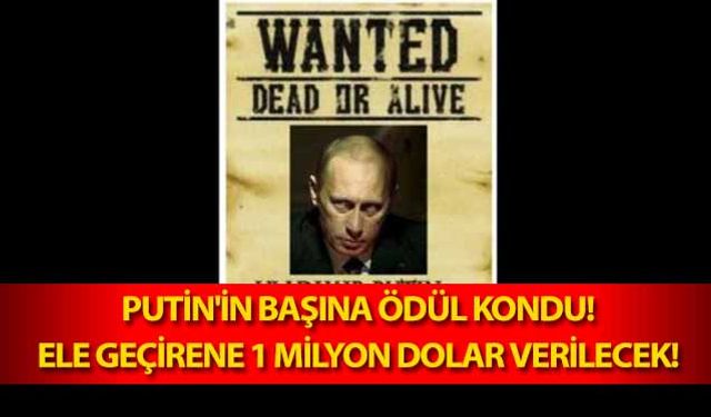 Putin'in başına ödül kondu! Ele geçirene 1 milyon dolar verilecek!