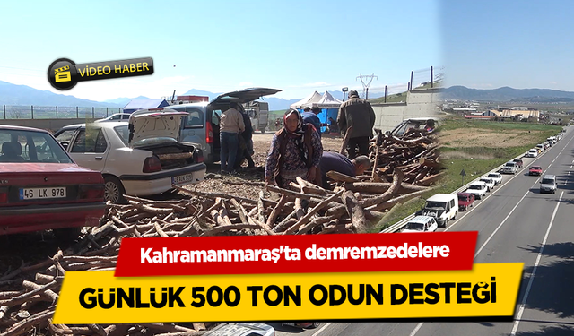 Kahramanmaraş'ta demremzedelere günlük 500 ton odun desteği