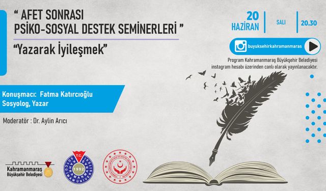 Kahramanmaraş’ta Afet Sonrası ‘Yazarak İyileşmek’ Semineri