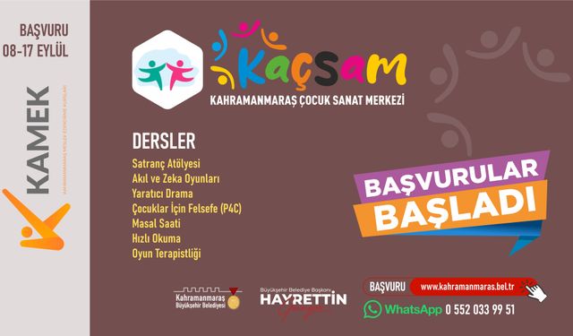 Büyükşehir’in Yeni Çocuk Sanat Merkezi’nde Başvurular Başladı!