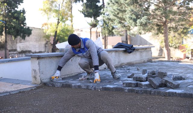 Dulkadiroğlundan Kayabaşı İlkokuluna Çevre Düzenlemesi