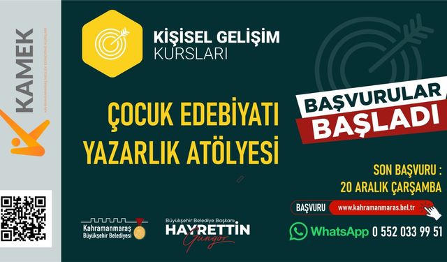 Çocuk Edebiyatı Yazarlık Atölyesi’nde Başvurular Başladı!